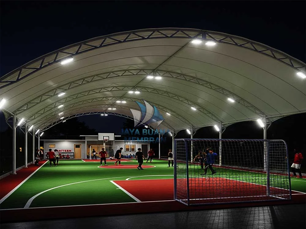 Canopy membran lapangan futsal tempat bermain tempat wisata arena permainan jakarta bogor depok tangerang bekasi