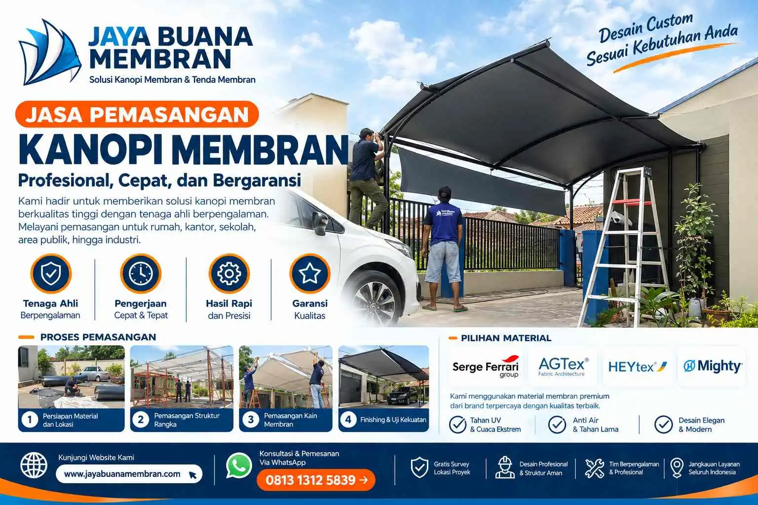 Jasa Pemasangan Kanopi Membran