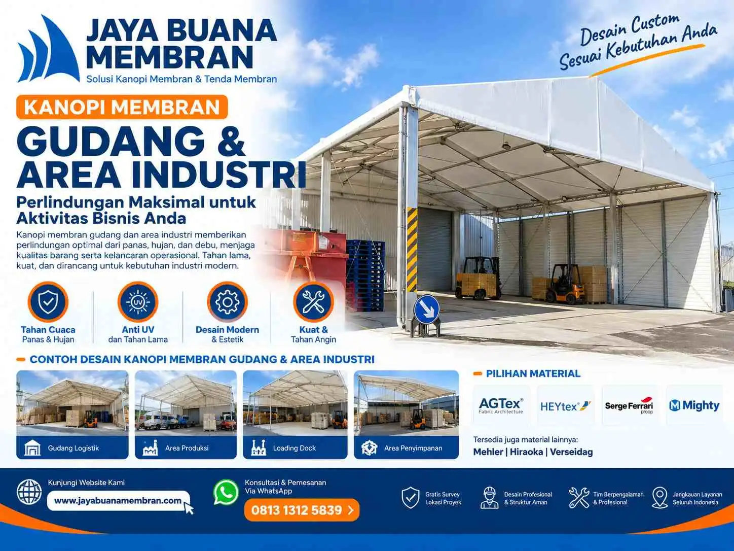 Kanopi Membran Gudang & Area Industri