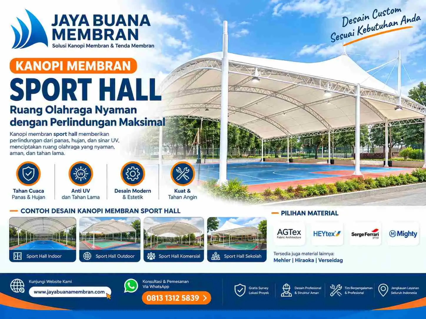 Kanopi Membran Sport Hall