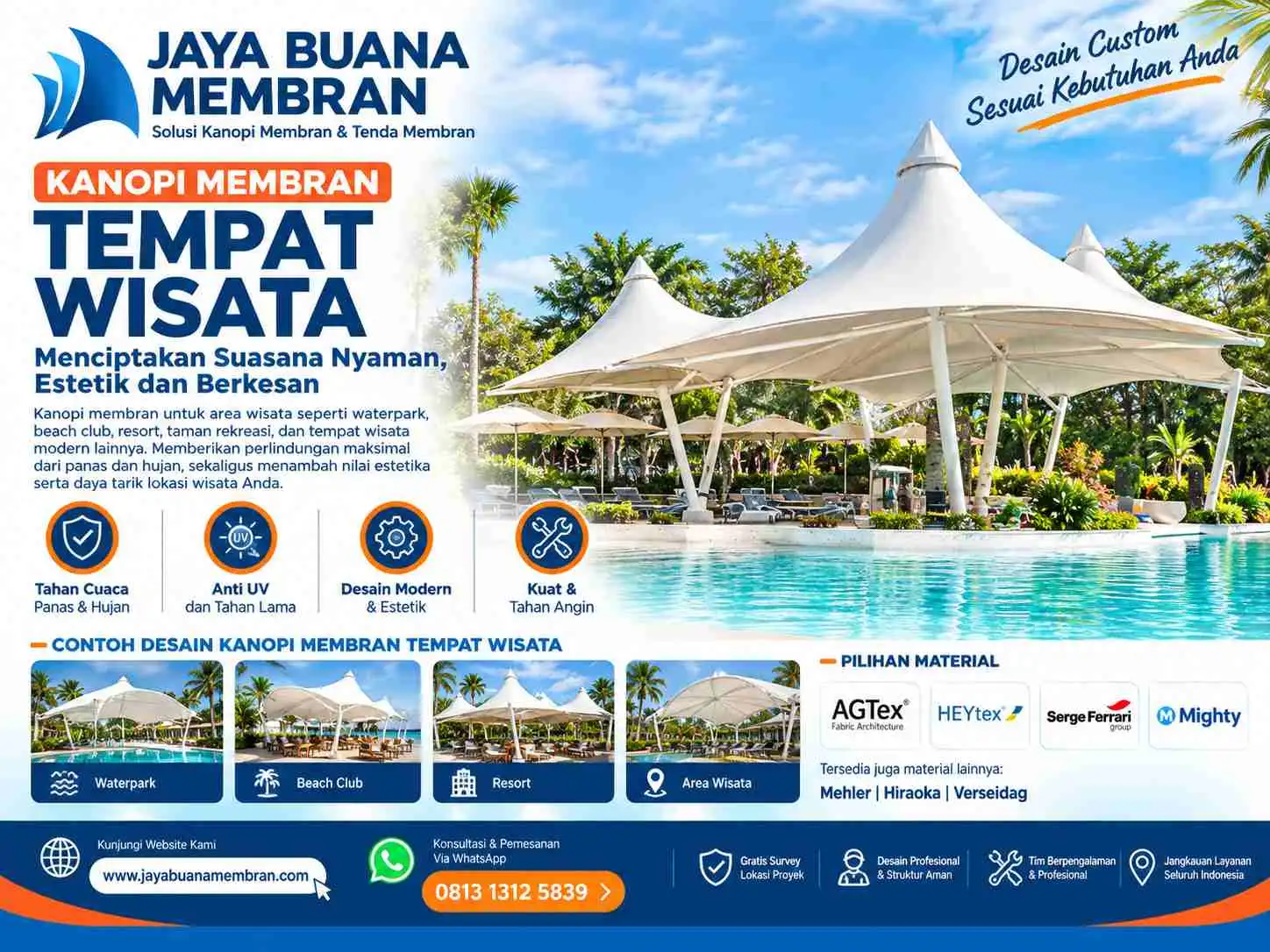 Kanopi Membran Tempat Wisata