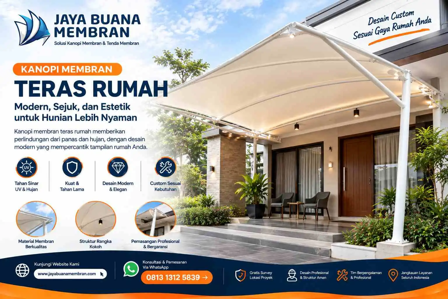 Kanopi Membran Teras Rumah